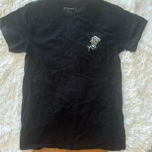 Retrofit “Thanks For Nothing” Rose Graphic Black T-Shirt Size Small